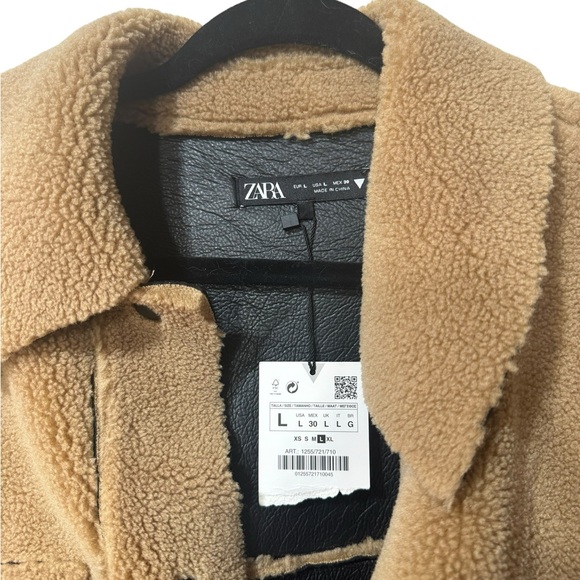 NWT Zara Teddy Double Faced Shacket - Picture 7 of 7